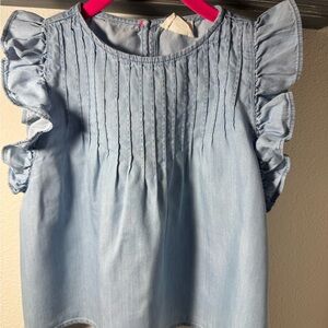 Crewcuts Light Blue Ruffled Kids Top